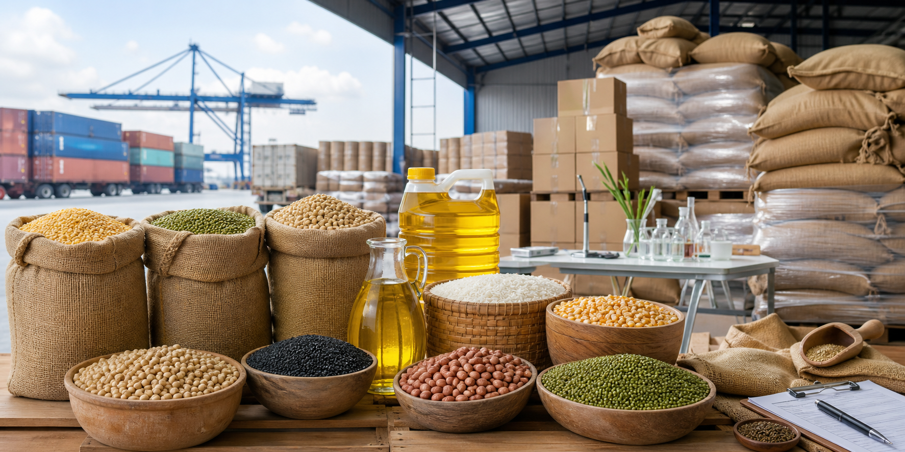 Premium agro commodities prepared for export and bulk supply