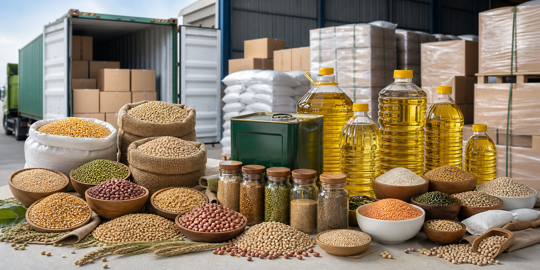 Edible oils grains pulses and agro products for supply